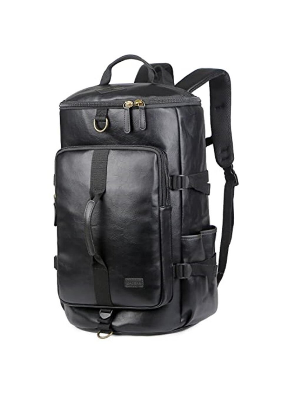 Men's Vegan Leather Weekender Travel Duffel Tote Bag Backpack Convertible